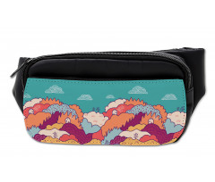 Fall Landscape Swirling Clouds Bumbag