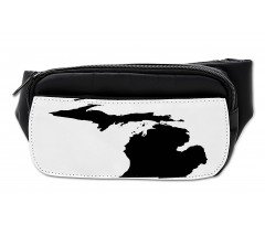 Abstract Black Silhouette Bumbag