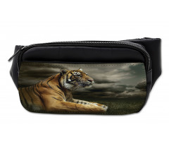 Jungle African Cat Clouds Bumbag