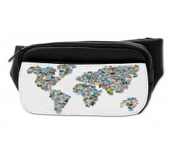 Photos Placed as World Map Bumbag