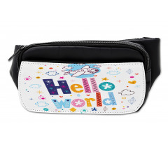 Childish Hello World Phrase Bumbag