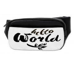 Brush Lettering Hello World Bumbag