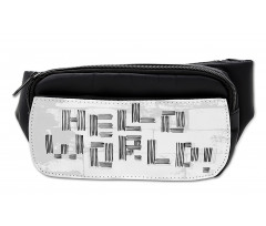 Abstract Striped Hello World Bumbag