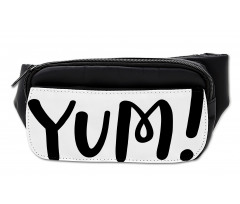 Simplistic Text in Monochrome Bumbag