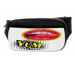 Woman Lips Wording Pop Artwork Bumbag