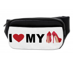 I Love My Shoes Heart Bumbag