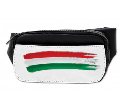 Hungarian Flag Brush Colors Bumbag