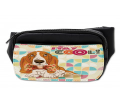 Basset Hound Dog with Bow Bumbag