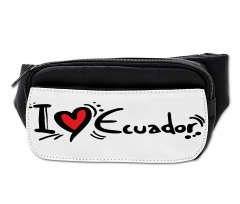 I Heart Ecuador Typography Bumbag