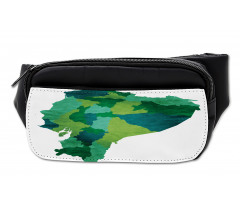 Green Tones Political Map Bumbag