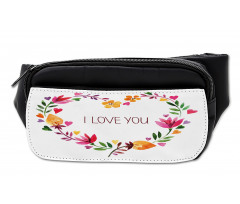 Text in Floral Heart Bumbag