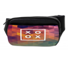 Colorful Geometric Kiss Square Bumbag