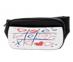 Hearts Lips and I Love You Bumbag