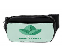 Fresh Mint Leaves Calligraphy Bumbag