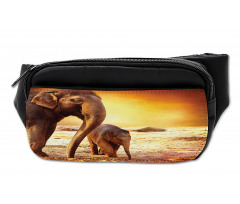 Mother Baby Elephant Family Bumbag