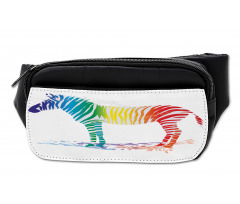 Zebra Rainbow Colors Bumbag