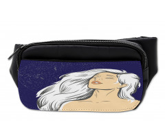 Comic Drawing Woman at Night Bumbag