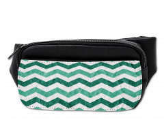 Pastel Chevrons Green Bumbag