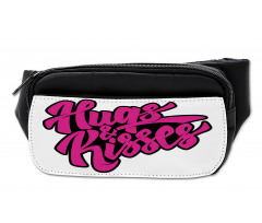 Hugs and Kisses Calligraphy Bumbag