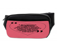 Typography in a Heart Bumbag