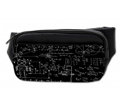 Mechanical Formula Sketched Bumbag