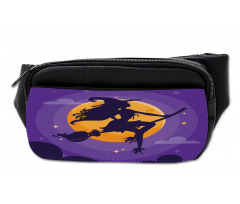 Witch Broom Silhouette Bumbag