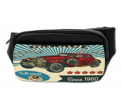 Retro Car Garage Art Bumbag