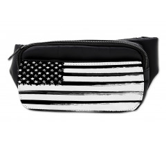 Grunge Monochrome USA Flag Bumbag