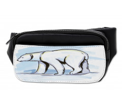 Pencil Sketch Polar Bear Bumbag