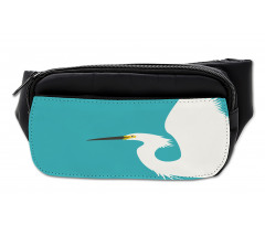 Side Drawn Heron Bird Bumbag