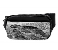 Hand Drawn Sea Cow Design Bumbag