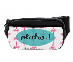 Palm Trees and Text in Circle Bumbag