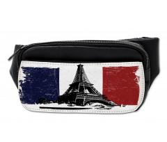 Grunge Flag Eiffel Tower Bumbag