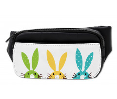 Colorful Half Face Rabbit Bumbag