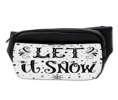 Monochrome Let it Snow Art Bumbag