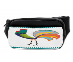 Vivid Polish Rooster Motif Bumbag