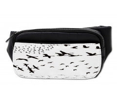 Monochrome Flying Birds Bumbag