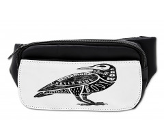 Gothic Bird Font Pattern Bumbag