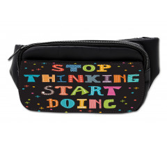 Colorful Typography on Dark Bumbag