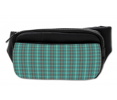 Plaid Form with Stripes Bumbag