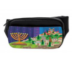 Hanukkah Night Menorah Bumbag