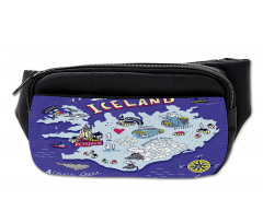 Doodle Icelandic Map Bumbag