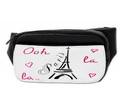 Eiffel Tower with Hearts Bumbag