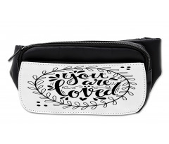 Wording in Monochrome Bumbag