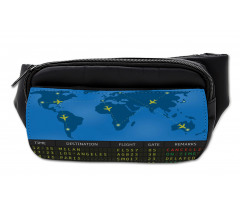 Departure Board World Map Bumbag