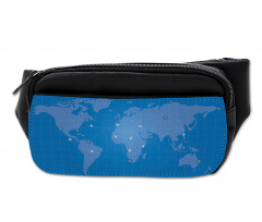 Flight Routes on World Map Bumbag