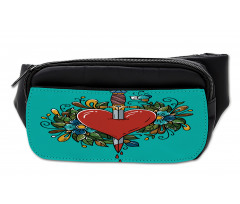 Bleeding Heart Flowers Bumbag