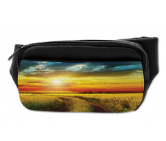 Sunset Over Field Picture Bumbag