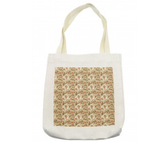 Vintage Look Leaves Tote Bag