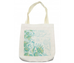 Repetitive Hand Drawn Shell Tote Bag